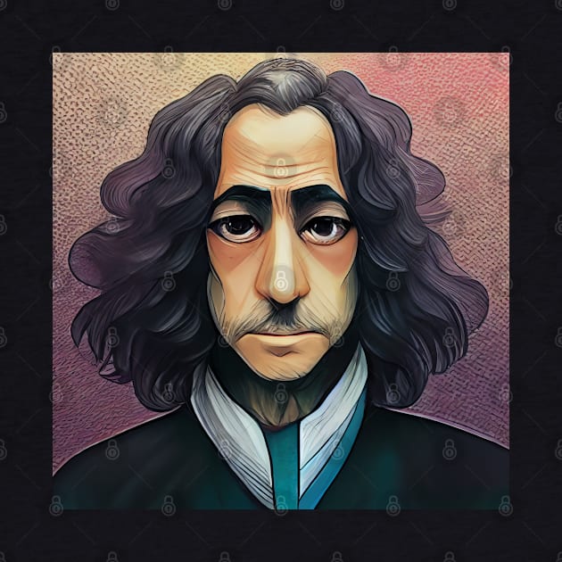 Baruch Spinoza portrait | Anime style by Classical